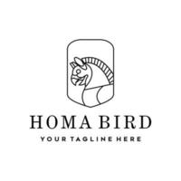 Homa bird logo with shield - vector illustration, Homa bird emblem design with shield. Suitable for your design need, logo, illustration, animation, etc.