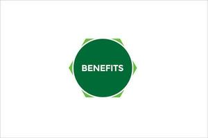 benifits button vectors.sign label speech bubble benefits vector