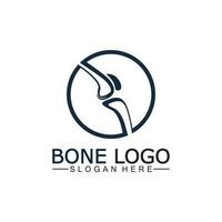 Bone logo vector template symbol.illustration of joint, knee. chiropractic logo