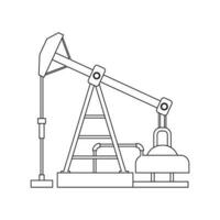 Oil rigs, oil industry production equipment logo vector