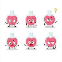 Cartoon character of love potion with what expression vector