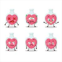 Love potion cartoon character with nope expression vector