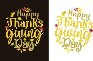 Print happy thanksgiving day t shirt vector