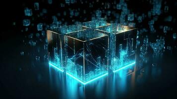 3d rendering of data storage concept. Computer generated abstract background,Digital data storage concept photo