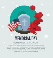 Memorial Day Celebration social media post Happy Veterans Day vector