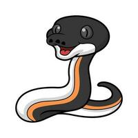 Cute gold albertisi snake cartoon vector