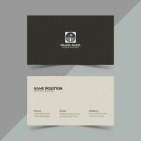 Clean dark business card template vector