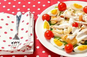 Cesar salad plate photo