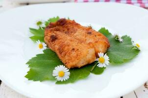 Fried fish fillet photo