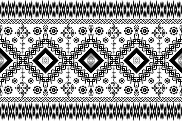 Geometric ethnic oriental traditional art pattern.black and white tone.Figure tribal embroidery style.Design for ethnic background,wallpaper,clothing,wrapping,fabric,element,sarong,vector illustration