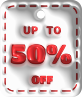 Verkauf Banner Design, Einkaufen Deal Angebot Rabatt, auf zu 50 Prozentsatz aus.3d Illustration png