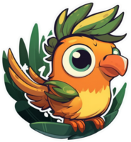 Funny and cute bird transparency sticker, Greater Bird-of-Paradise. . png