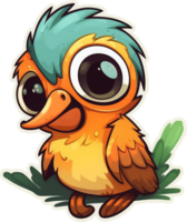 Funny and cute bird transparency sticker, Greater Bird-of-Paradise. . png