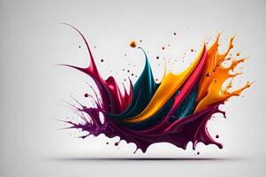 Coluored paint explosion, fantasy rainbow coluor splash background, photo