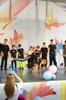 Grodno, Belarus - September 03, 2022 Youth Center Grodno, street PRO100 DANCE, dance festival with the participation of choreographic groups of different genres. photo