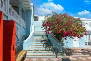 Saint Croix, US Virgin Islands, Frederiksted colorful colonial architecture in historic city center photo