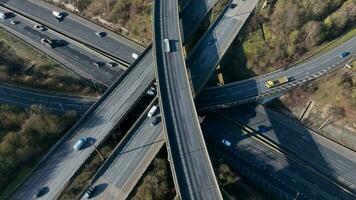 autostrada scambio giunzione m1 m25 tempo periodo a corsa ora video