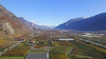 le valaisan du vin Région dans Suisse aérien vue video