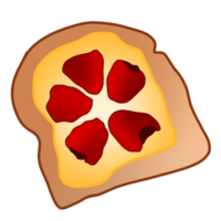 Strawberry Topped Jam Toast png