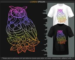 gradient Colorful Owl bird mandala arts vector