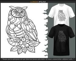 Owl bird mandala arts vector