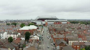 Houses and Streets Leading to Anfield in Liverpool video