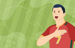 Famous Football Player Background Concept vector