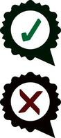 creative approval and disapproval icons vector