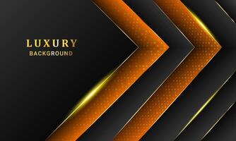 Luxury Dark Orange and gold colour modern abstract background for social media design vector. vector