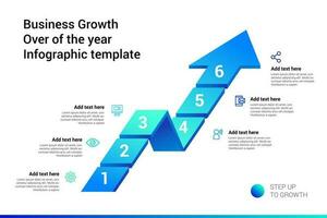 Growth arrow infographic vector