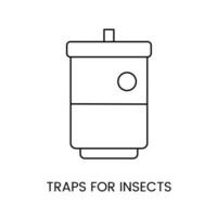 Insect trap line icon, vector illustration of beekeeping.