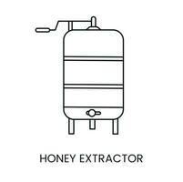 Honey extractor line icon in vector, illustration for beekeeping store and apiary, products for beekeeper. vector