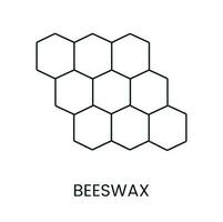 Bees wax or honeycomb bees icon line in vector, illustration of beekeeping product. vector