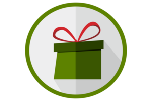 Flat Gift Box icon With Transparent Background png