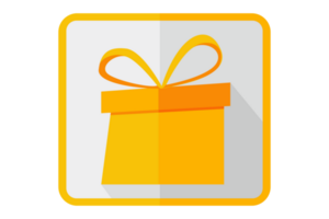 plano regalo caja icono con transparente antecedentes png