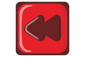 Music and Video Player button - Rewind Button png