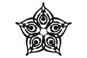 Black Star Ornament With Transparent Background png