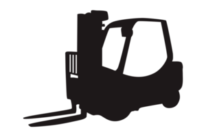 Silhouettes Of Heavy Construction Vehicles On Transparent Background png