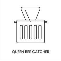 Queen bee catcher icon, vector illustration of the beekeeping line.