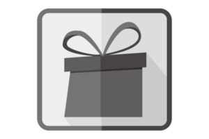 Flat Gift Box icon With Transparent Background png