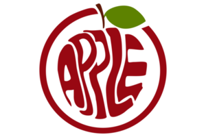 Kreis Apfel Design mit transparent Hintergrund png