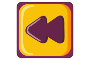 Music and Video Player button - Rewind Button png