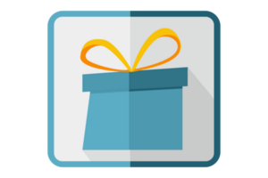 plano regalo caja icono con transparente antecedentes png