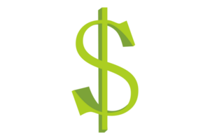 grön dollar ikon transparent bakgrund png