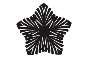 Black Star Ornament With Transparent Background png