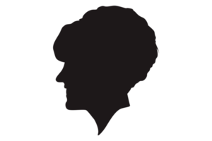 kvinna huvud silhuett med transparent bakgrund png