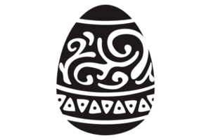 zwart Pasen ei ornament met transparant achtergrond png