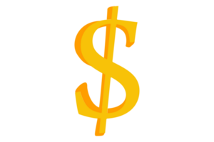 Gold Dollar Icon Transparent Background png