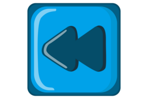 Music and Video Player button - Rewind Button png