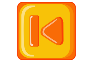 Music and Video Player button - Back Button png